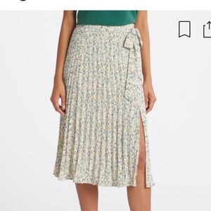 SKIES ARE BLUE // Saige Pleated Midi Skirt - Large Petite
